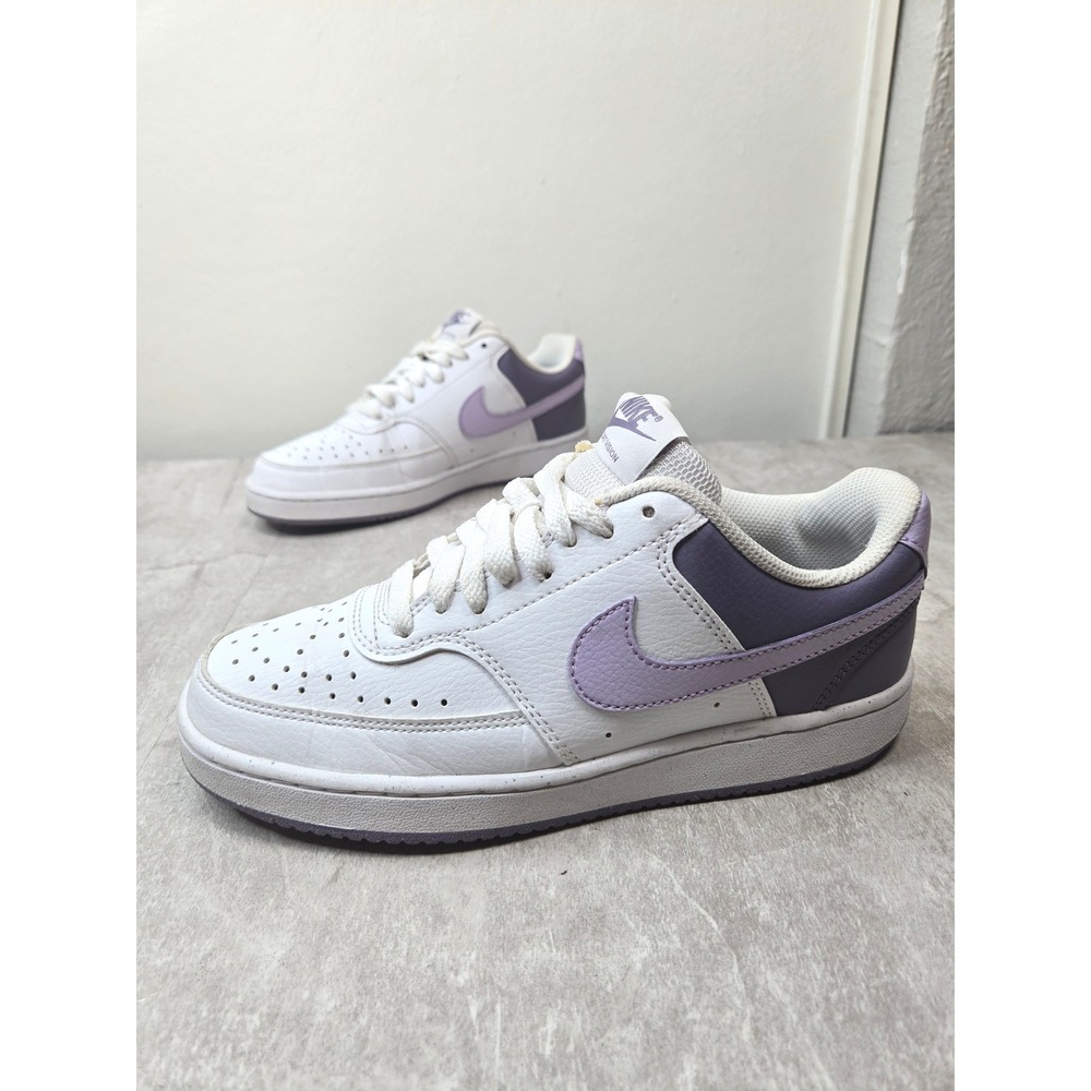 Nike Court Vision Sneakers 7 White Lilac Purple Low Top Sporty Casual Y2K Shoes